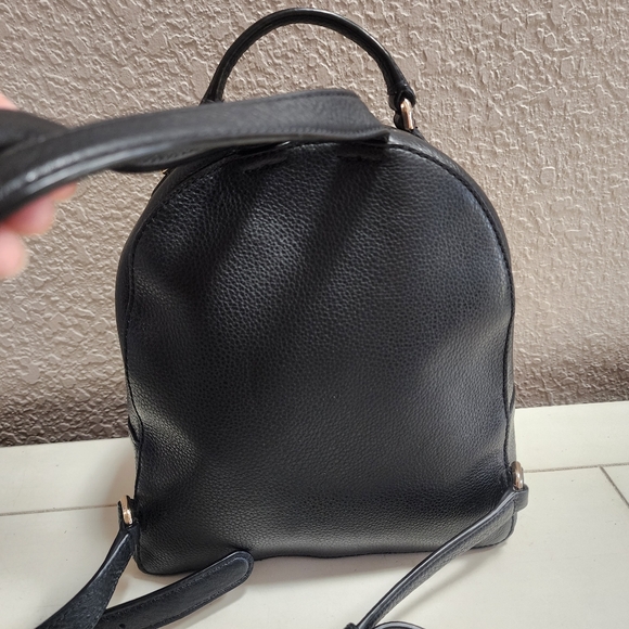 Kate Spade Black Pebbled Leather Mini Backpack Purse with Gold Hardware - Picture 6 of 11